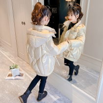 Girls down cotton clothes Winter 2021 New childrens foreign air thickened CUHK Childrens clothes girls days free of cotton padded jacket