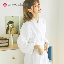 Jielya five-star hotel bathrobe male and female cotton robe towel thickened autumn and winter couple bathrobe