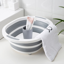 Foldable washbasin Portable travel plastic folding telescopic basin Vegetable washing laundry basin Household water basin washbasin