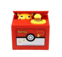 New strange money stealing cat coin piggy bank music creative cartoon pikachu coin piggy bank eating cat piggy bank