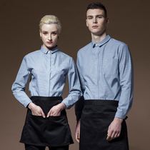 Long-sleeved waiter overalls Women Autumn and Winter Hotel Western Restaurant Café Catering Uniforms Mens Shirts