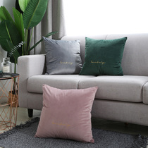 Nordic style ins sofa Living room Bedroom pillow cushion pillowcase Velvet Light luxury bronzing velvet car pillow