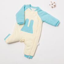 Baby winter suit women 0 1 year old baby clothes baby girl treasure padded cotton autumn and winter wear cotton warm