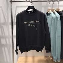 The Wick family micro-climax brand is set inside with a long sleeve T-shirt mens crewneck white sweatshirt letter print couple casual versatile