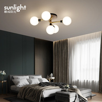 All copper bedroom lights Ceiling lights Nordic lamps Modern simple living room lights Personality creative master bedroom room lamps