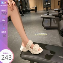 (Lu Xiaobu) Velcro sandals womens summer 2021 new sandals non-slip flat sports sandals