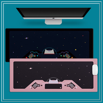 (Waterproof) Cute Cat Astronaut Mouse Pad Extra Large Thick Rubber Student Personality Cushion Ins Desktop