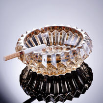  European-style crystal glass ashtray Bedroom coffee table Home living room Office KTV bar Creative personality large