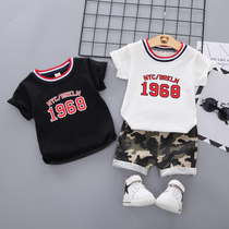 2020 Summer Boys short sleeve set children camouflage casual pants two-piece set 1-3 years old 4 baby baby summer dress tide