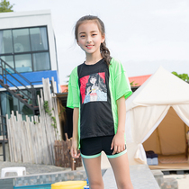 Childrens swimsuit medium and large virgin girl one-piece skirt girl 6-8-12-15-year-old student professional ins wind swimsuit
