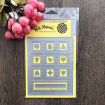 Waffle flower A2 lattice Panel A2 Grid Panel imported cutting die