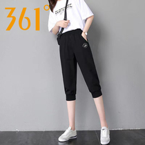 361 Sports Pants Woman 2022 Summer New Speed Dry Casual Seven-Pants Slim-Breathable Bunch-footed Pants With Pants