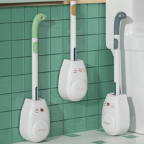 Toilet brush wall hangs household dead angle artifact set new toilet silicone net red squat pit wash toilet brush