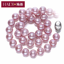 Heidi Jewelry Aster 7 3-8 3mm Strong Gloss Purple Freshwater Pearl Necklace Female S925 Silver Buckle