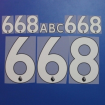 Premier League White Super A scattered number