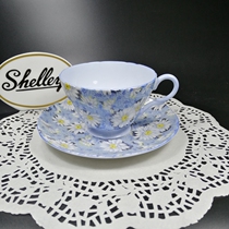 Scheduled UK Shelley Antique Bone China Blue Daisy Blue Full Flower Tea Cup Coffee Cup Two Sets