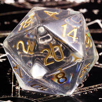 D20 high to white crystal stone Dragon and Dungeon DnD Wan Zhi brand fifth personality running group digital dice