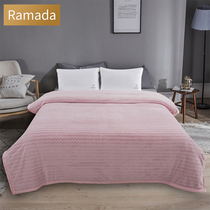 Ramada blanket Coral velvet blanket Quilt Soft warm spring and autumn sofa blanket Single dormitory double plush blanket