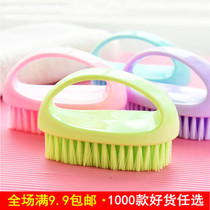 Creative egg-shaped multifunctional soft wool cleaning brush bath tub brush environmentally friendly plastic with handle bathroom cleaning laundry brush