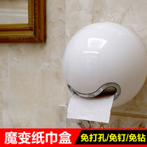 Creative toilet toilet toilet toilet toilet paper box Punch-free suction cup Toilet paper box Tissue box holder Roll paper tube