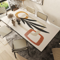 Nordic table mat high-grade table cloth waterproof and oil-proof disposable anti-hot light luxury leather table table cloth tea table table mat