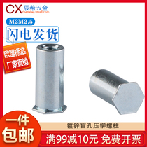 M2 M2 M2 5 * 5-M2 M2 5 * 20 blind hole hole pressure riveting stud press riveting nut column press riveting piece outer diameter 4 2