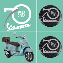 KODASKIN new real carbon fiber VESPA modification 70th anniversary decorative stickers protection stickers flower labeling