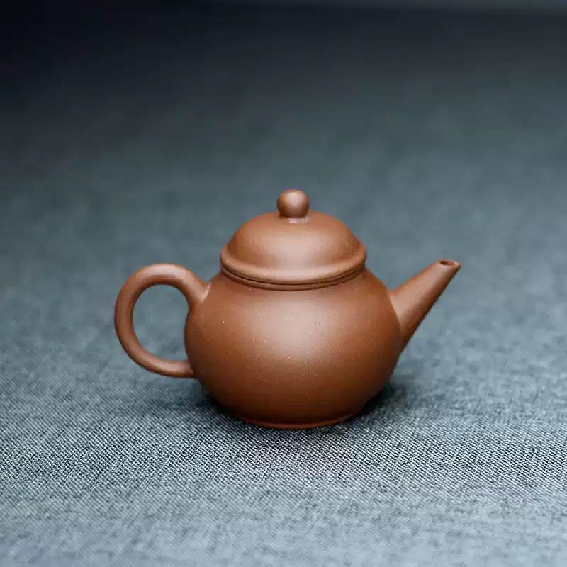 宜興老紫砂一廠80年代文革紫泥壺手工水平小芭樂茶壺-Taobao-Tmall