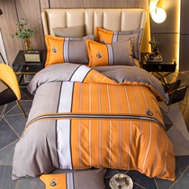 100% cotton sanding padded warm four-piece cotton quilt cover sheet three-piece active 15 m bed 18 m