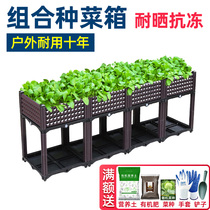 Vegetable planting box Balcony vegetable artifact building roof multi-layer flower vegetable pot Cabbage family outdoor special plastic