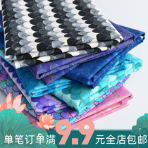 Fabric cotton handmade diy mouth gold bag clothing childrens clothing cotton fabric cotton cloth Chinese National Wind Fish scale pattern