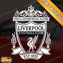 Car windshield sticker color black and white door sticker gold and silver Liverpool logo car sticker team