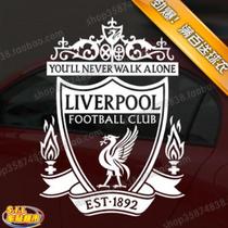 Car windshield sticker color black and white door sticker gold and silver Liverpool logo car sticker team