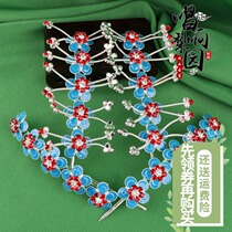 New headwear Tsing Yi Huadan Miss pressure temples hairpin double light rhinestones imitation Dot Silk spot cuttings butterfly