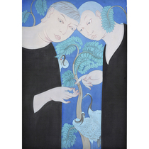 Mounted] Shao Ye Love limited edition painting Silk book heavy color living room study bedroom hanging painting