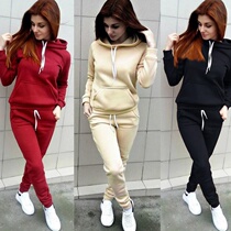 Winter 2018 Women 2 piece clothes set thicken tracksuit lady