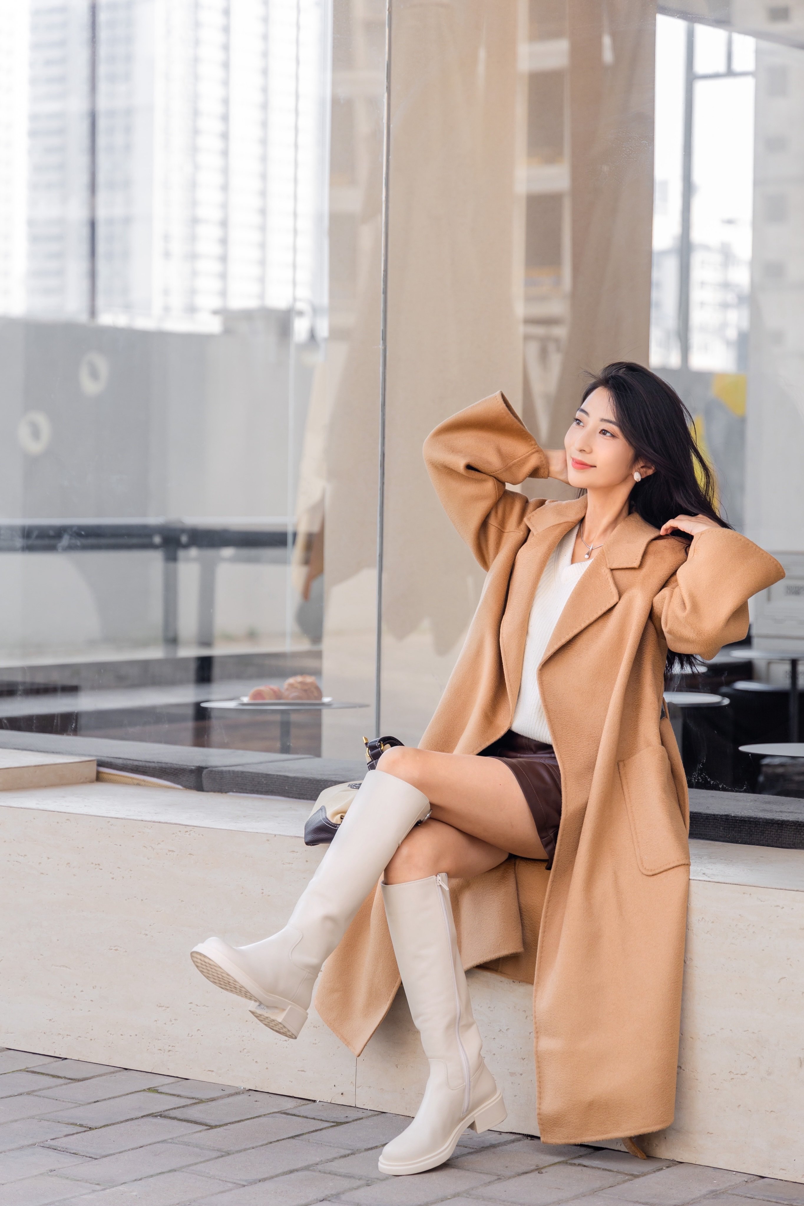 kisscat接吻猫[城市旅人]骑士靴，万茜方枪枪美洋同款真皮皮带扣复古英伦风