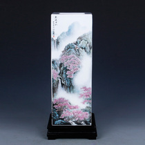 Collection of gifts Chinese arts and crafts master Zhang Songmao master producer works four seasons landscape vase