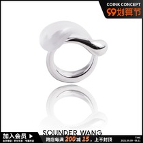 SOUNDER WANG illusion animal series transparent crystal ring 925 silver design sense advanced sense Wild