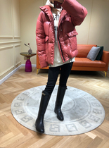 Surrounded by happiness padded 90 goose down warm suede bag goose down jacket short womens coat