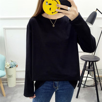 Large size spring female fat sister 2021 new thin cover belly hide meat 200 kg top long-sleeved T-shirt base shirt