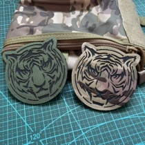 Laser Cutting Tiger Head Morale Badge King Magic Stick of the Magic Sticker Outdoor Personality Backpack Plastered Badge Baguar