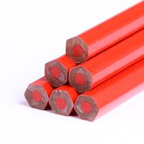 China All Red Coarse Hexagon All Red Pencil Marking Project Pen-off Construction All Red 10 Boxes
