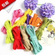 Kindergarten handmade DIY material art area color wide hemp rope photo wall tie flower rope Children Art decorative rope