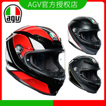 Italy AGV motorcycle helmet female K6 carbon fiber full helmet male Four Seasons universal anti fog locomotive running helmet