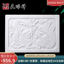 Longfeng Chengxiang Han white marble coffin bed urn box pad bed burial supplies coffin bed Tien Shunxiang