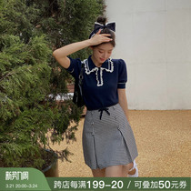 deessesicile method sweetheart big lady bow tie high waist A character black and white gaggle half body dress short skirt woman