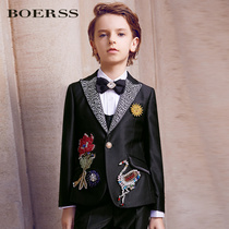 BOERSS boys suit suit suit children suit small suit handmade dress male fashion model catwalk