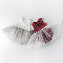ins2021 new summer Full Moon Baby Baby Baby sleeveless doll collar mesh triangle dress