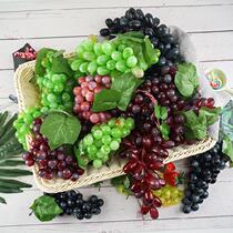 Fruit and vegetable red Tired grape strings emulated green fruits Furnishing Fake Vegetables Grape Shelf Fruit String Pendants With Large Grain